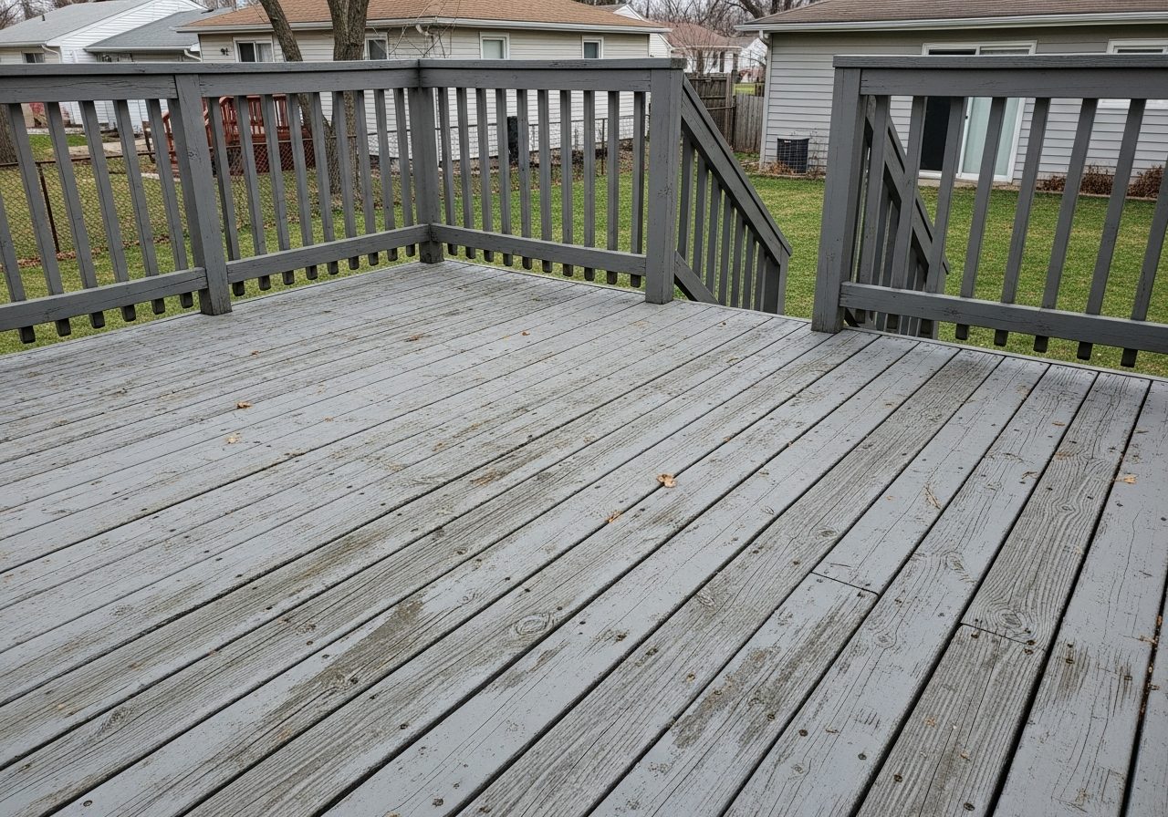 Weathered Deck Restoration — before