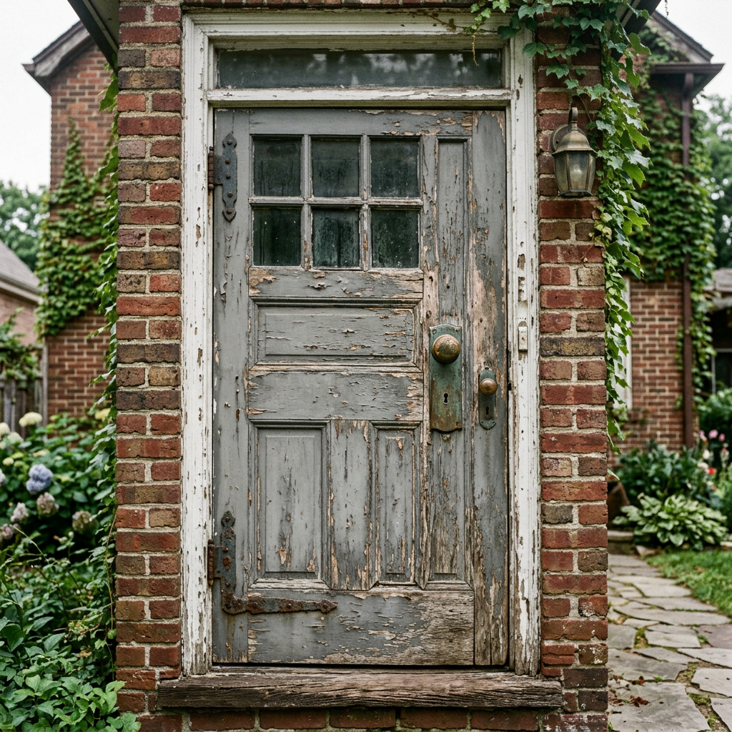Front Door Refinishing — before